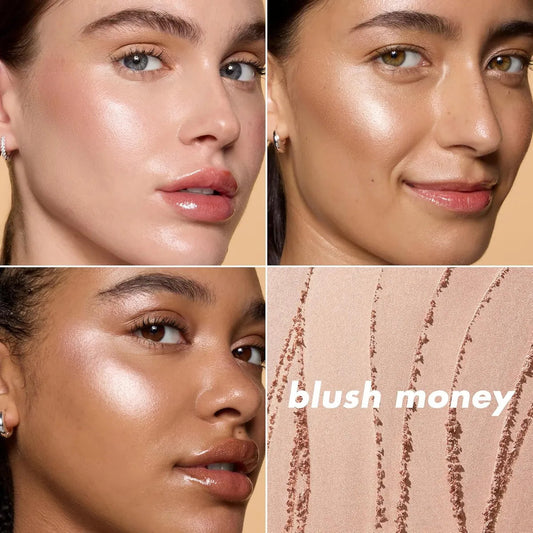 Elf Halo Glow Silky Powder Highlighter - Iluminador Blush Money