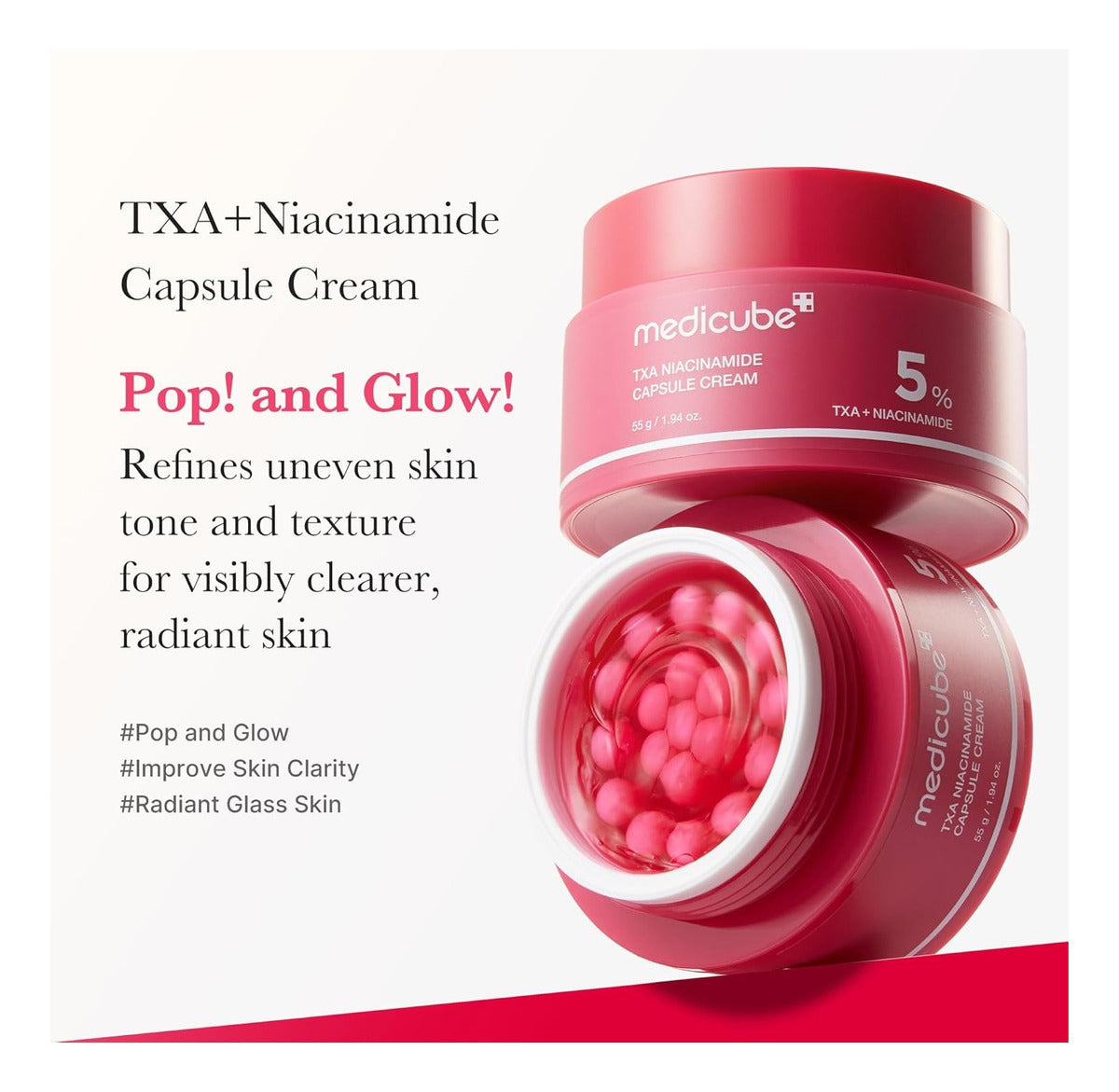 Medicube TXA Niacinamida Crema Con Capsulas