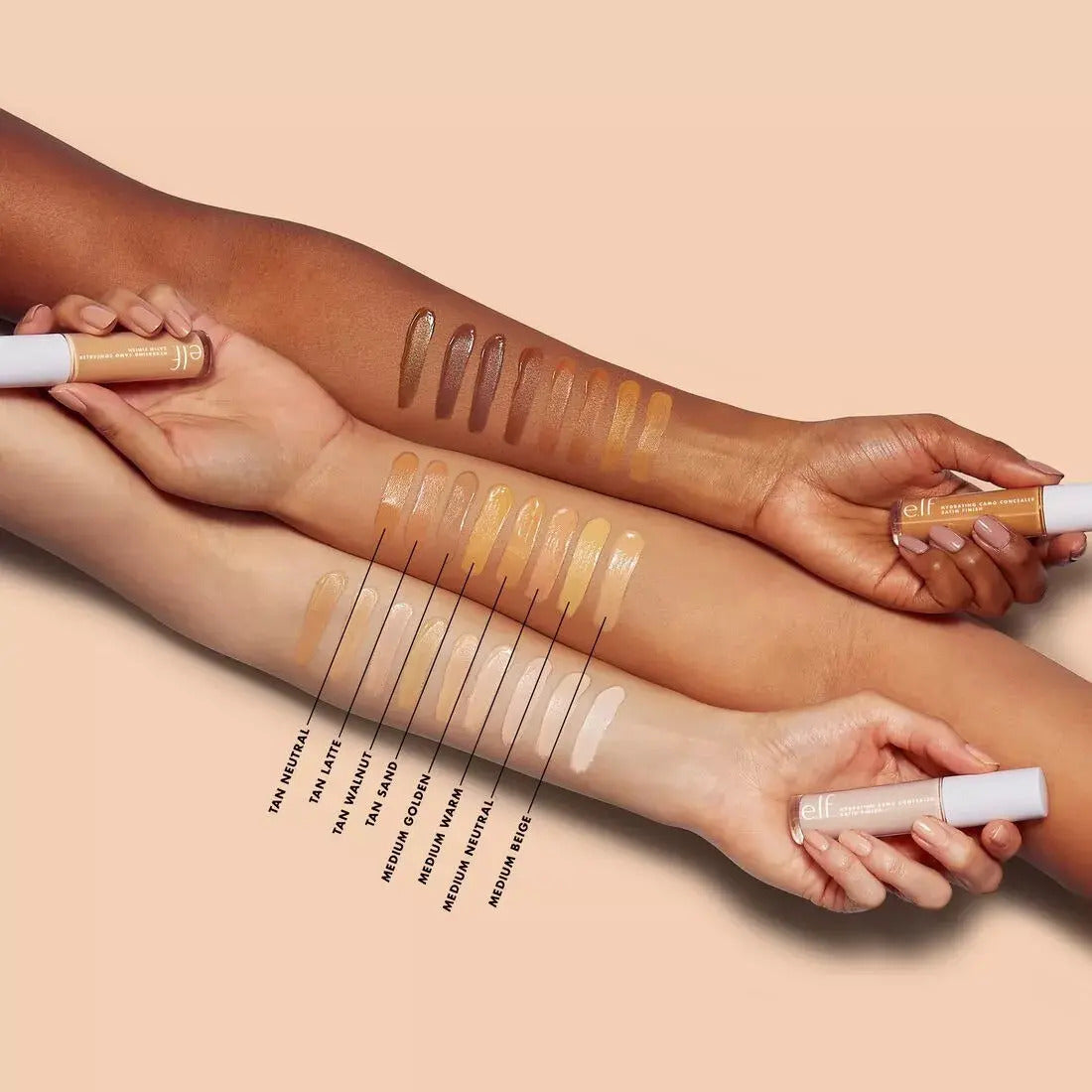 Elf Hydrating Camo Concealer Corrector Muy Cubritivo Tono Medium Golden