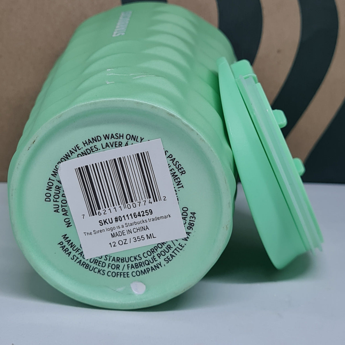 Vaso Starbucks Cerámica Verano / Summer Verde Color Verde Claro