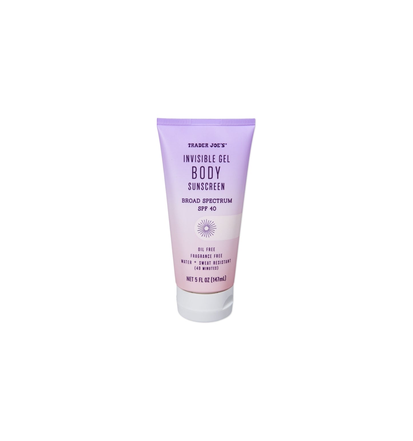 Invisible Gel Body Sunscreen SPF 40 Trader Joe's