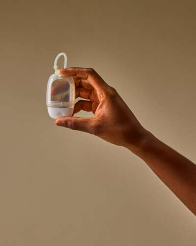 Porta Gel Antibacterial Glitter Iridiscente