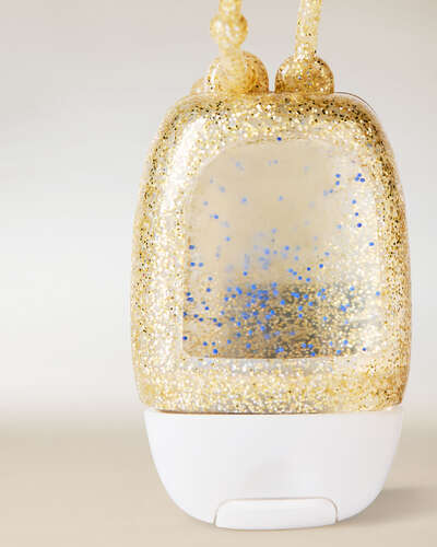 Porta Gel Antibacterial Dorado con Glitter Bath & Body Works