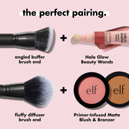 Brocha Doble Crema-Polvo e.l.f. Cosmetics