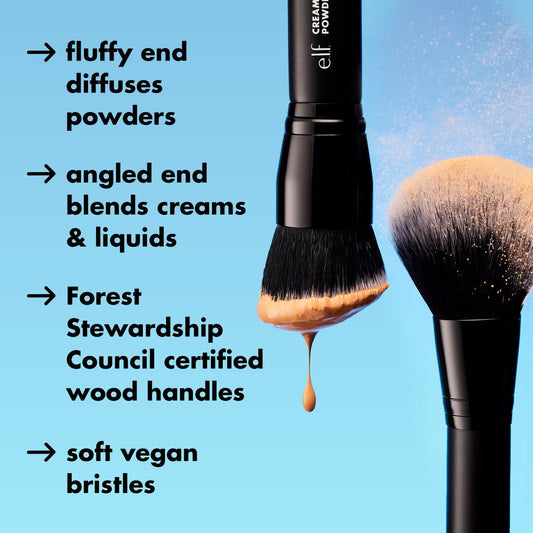 Brocha Doble Crema-Polvo e.l.f. Cosmetics