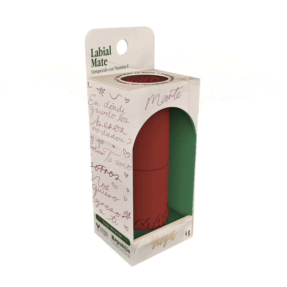 Labial Mate Barra Corazonada — Marte