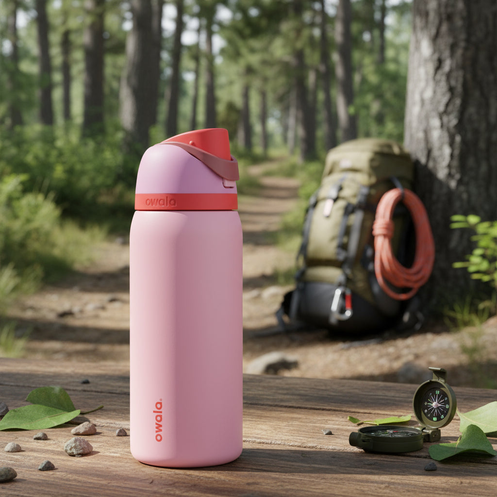 Botella De Agua Inoxidable Owala 32 Oz Rosa