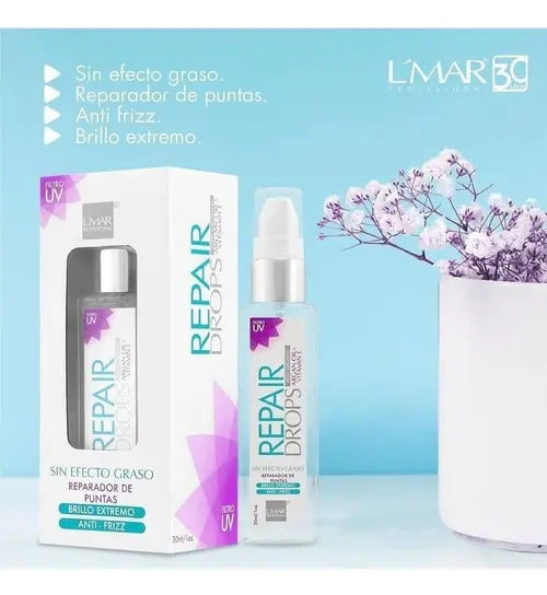 Reparador de Puntas Repair Drops Organic Argan Oil Lmar X 30 Ml