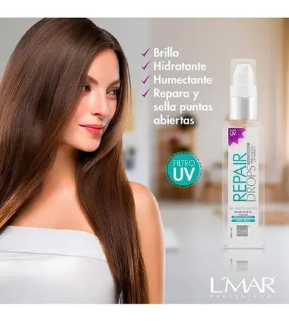 Reparador de Puntas Repair Drops Organic Argan Oil Lmar X 30 Ml