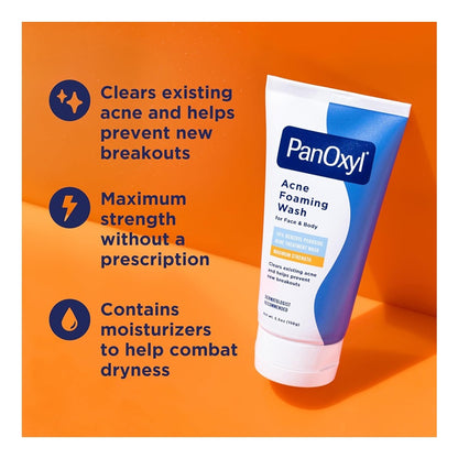 Acne Foaming Wash Benzoyl Peroxide 10% Panoxyl Acné