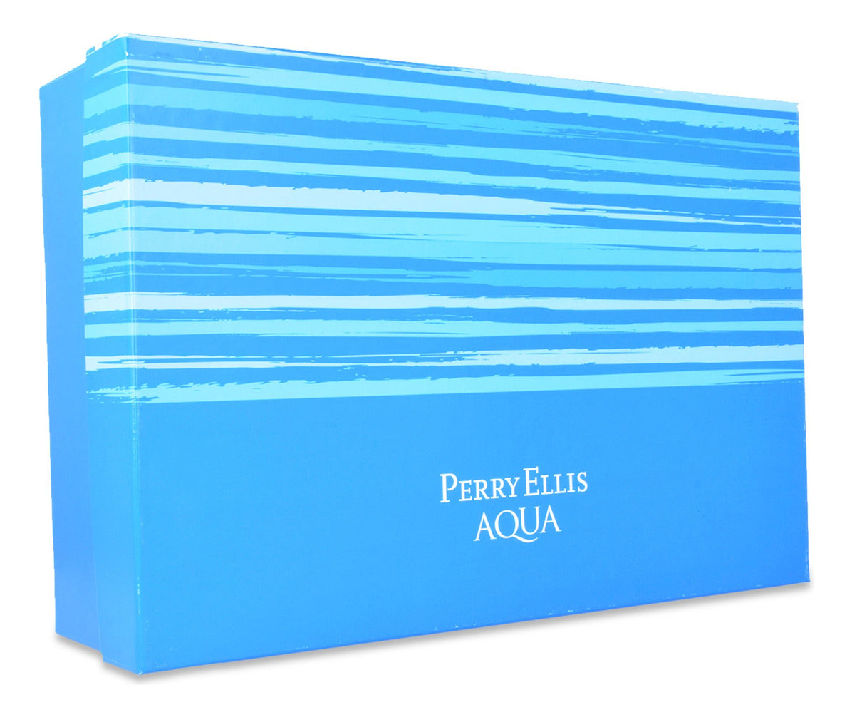 Set Perry Ellis Aqua 4pzs Caballero De Perry Ellis