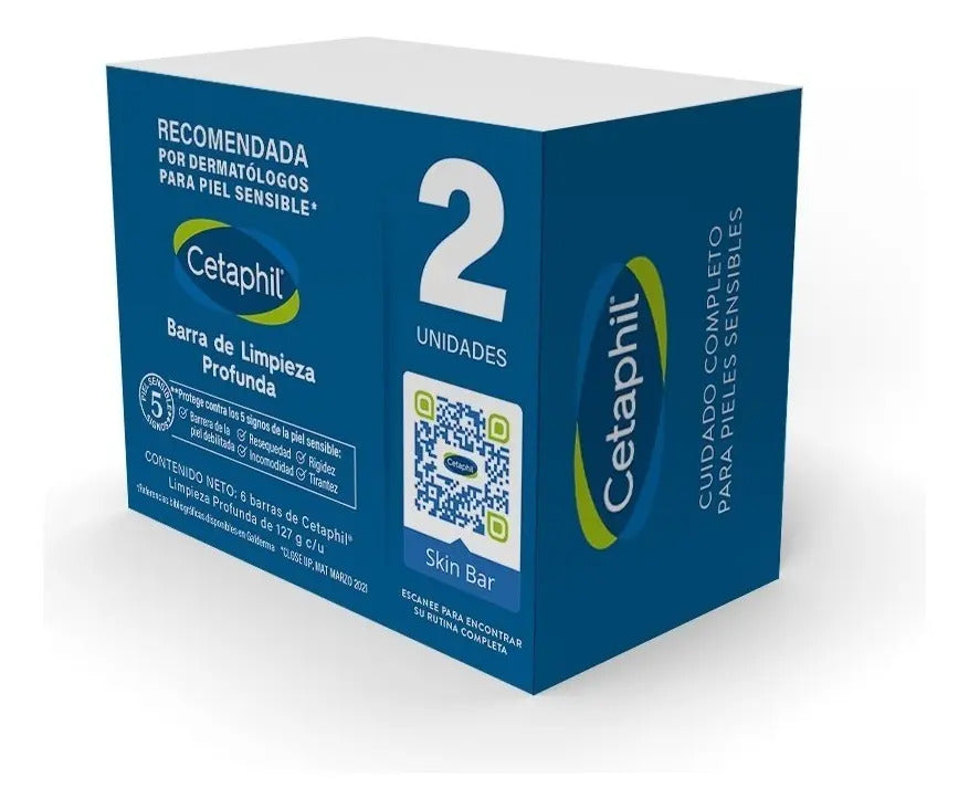 Pack X 2 Jabones Cetaphil Barra Limpieza Profunda Cetaphil
