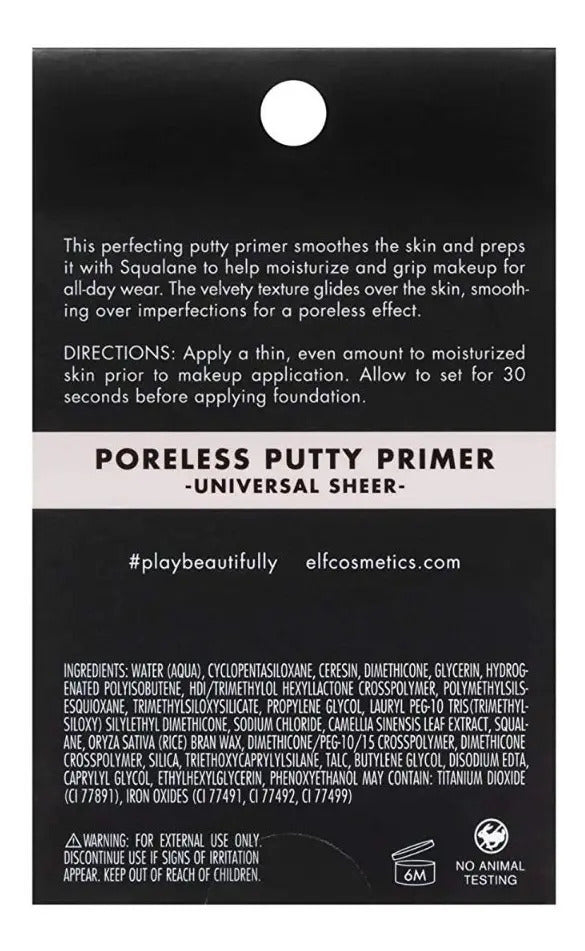 Elf Poreless Putty Primer (21gr) Minimizador De Poros
