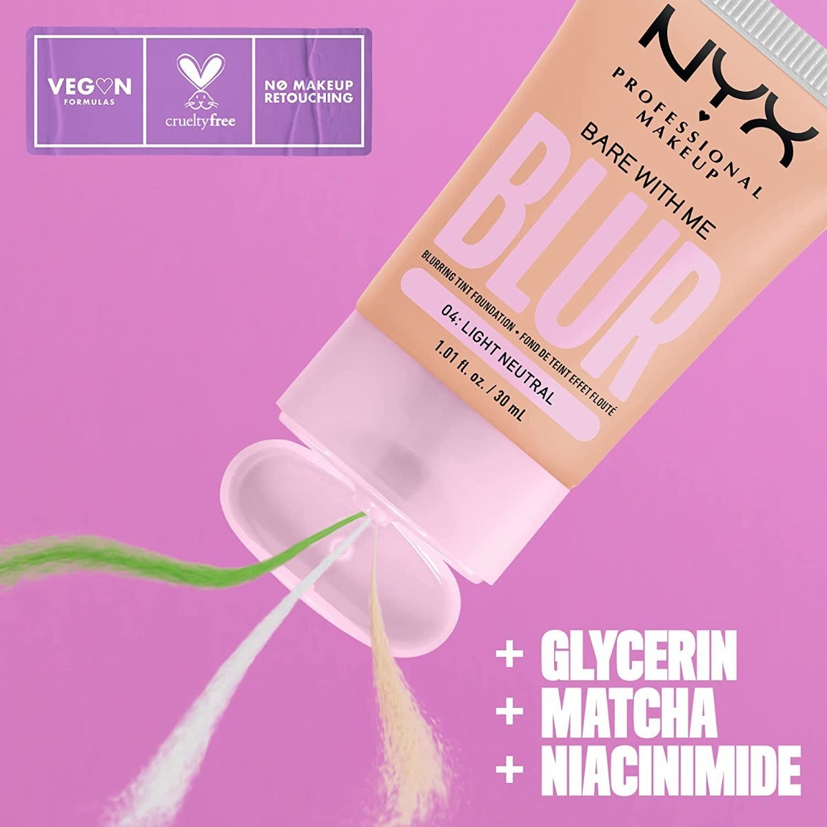 Base De Maquillaje Nyx Bare With Me Blur Light Neutral 30 Ml