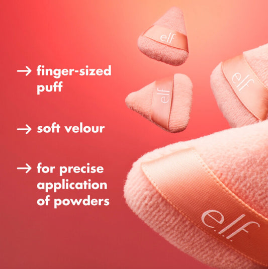 3 Mini Esponjas Terciopelo Elf Halo Glow Pinkie Puffs Color Rosa