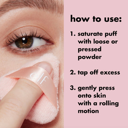 3 Mini Esponjas Terciopelo Elf Halo Glow Pinkie Puffs Color Rosa