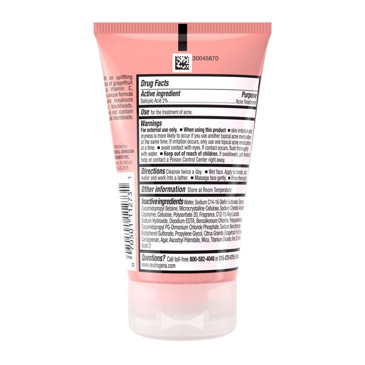 Neutrogena Limpiador Facial Oil-Free Toronja Rosa con Vitamina C