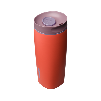Botella Térmica con Pajilla Deslizable SmoothSip — terracota sunset
