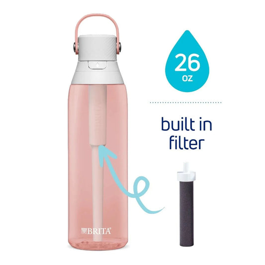 Brita Botella de Agua Rosa con Filtro 26oz