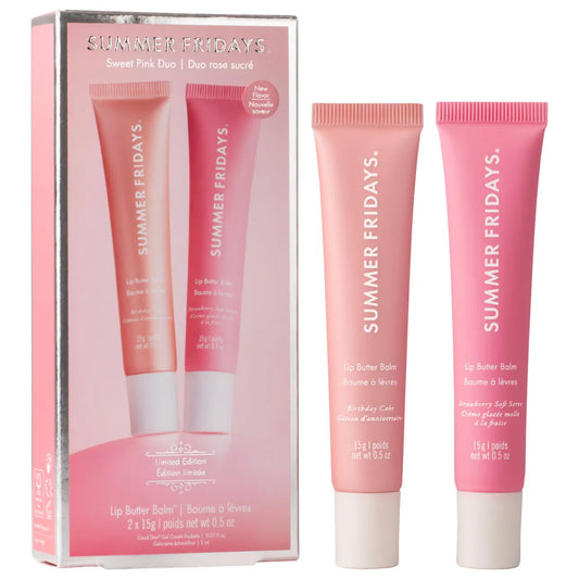 Dúo Sweet Pink Birthday Cake y Strawberry Soft Serve Bálsamo Labial