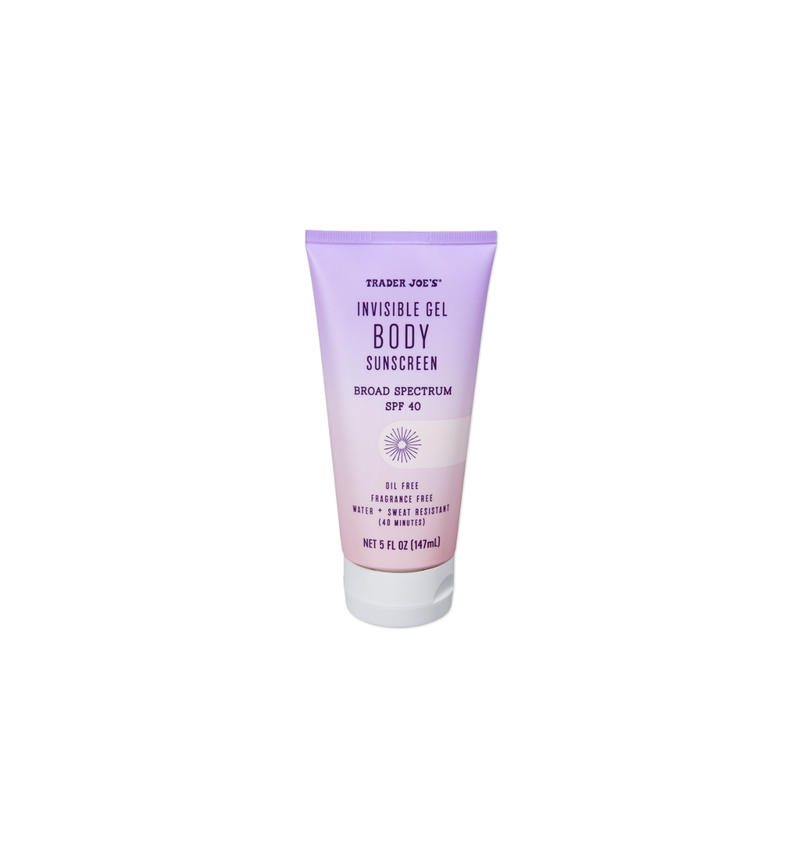 Invisible Gel Body Sunscreen SPF 40 Trader Joe's